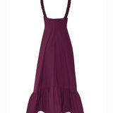 The everyday cotton midi dress ghost image back view.