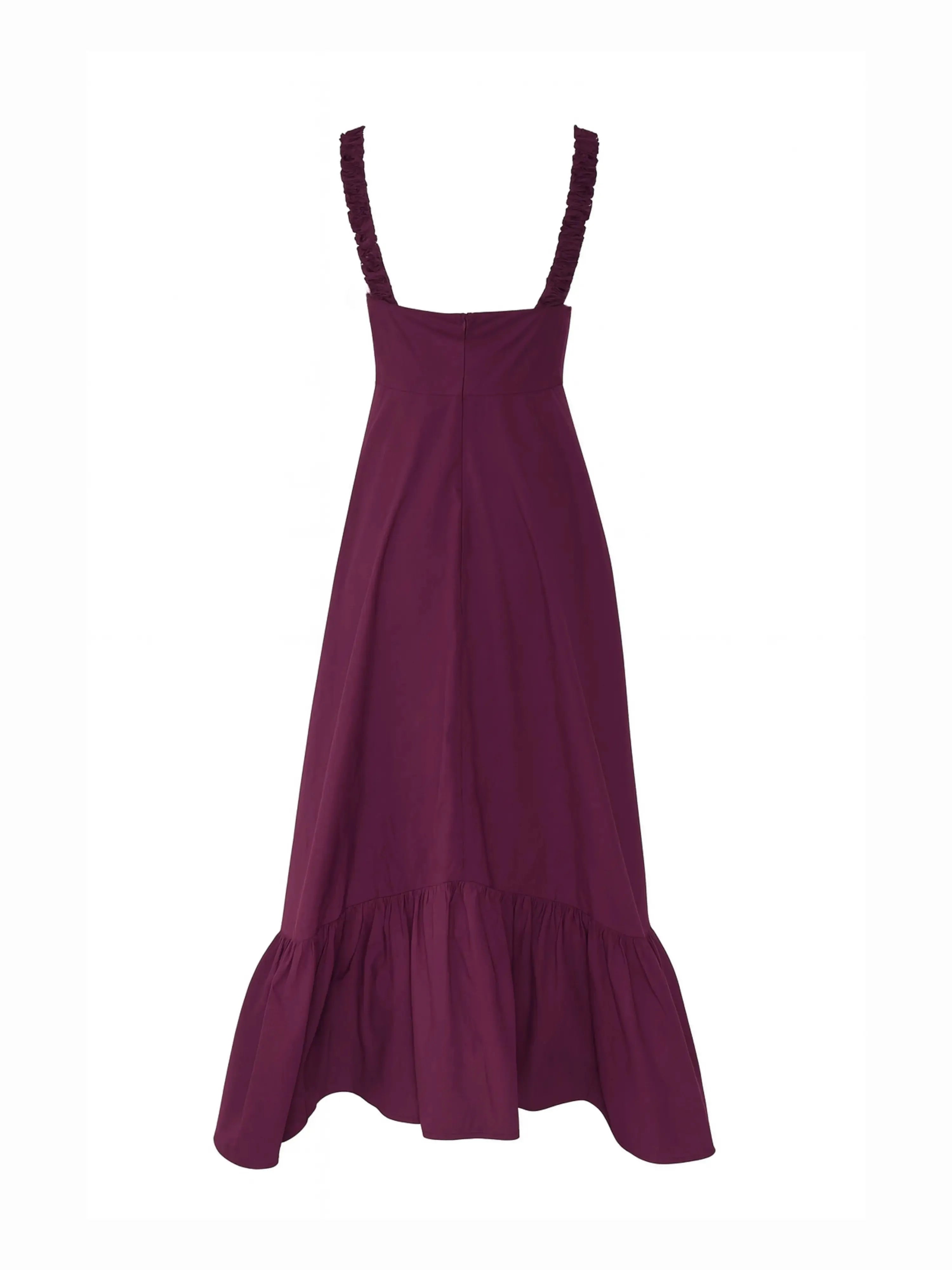 The everyday cotton midi dress ghost image back view.