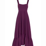 The everyday cotton midi dress ghost image front view.