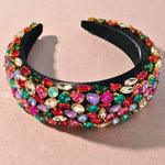 Colorful Jewel of the Season Headband with gemstone embellishments for a gown or grand bow sash