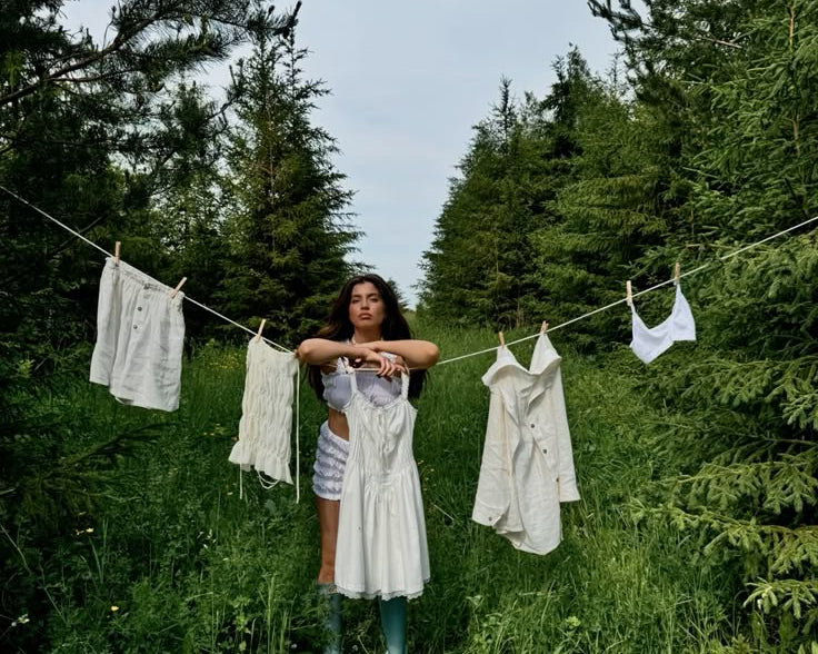 Laundry Day Fashion Photoshoot