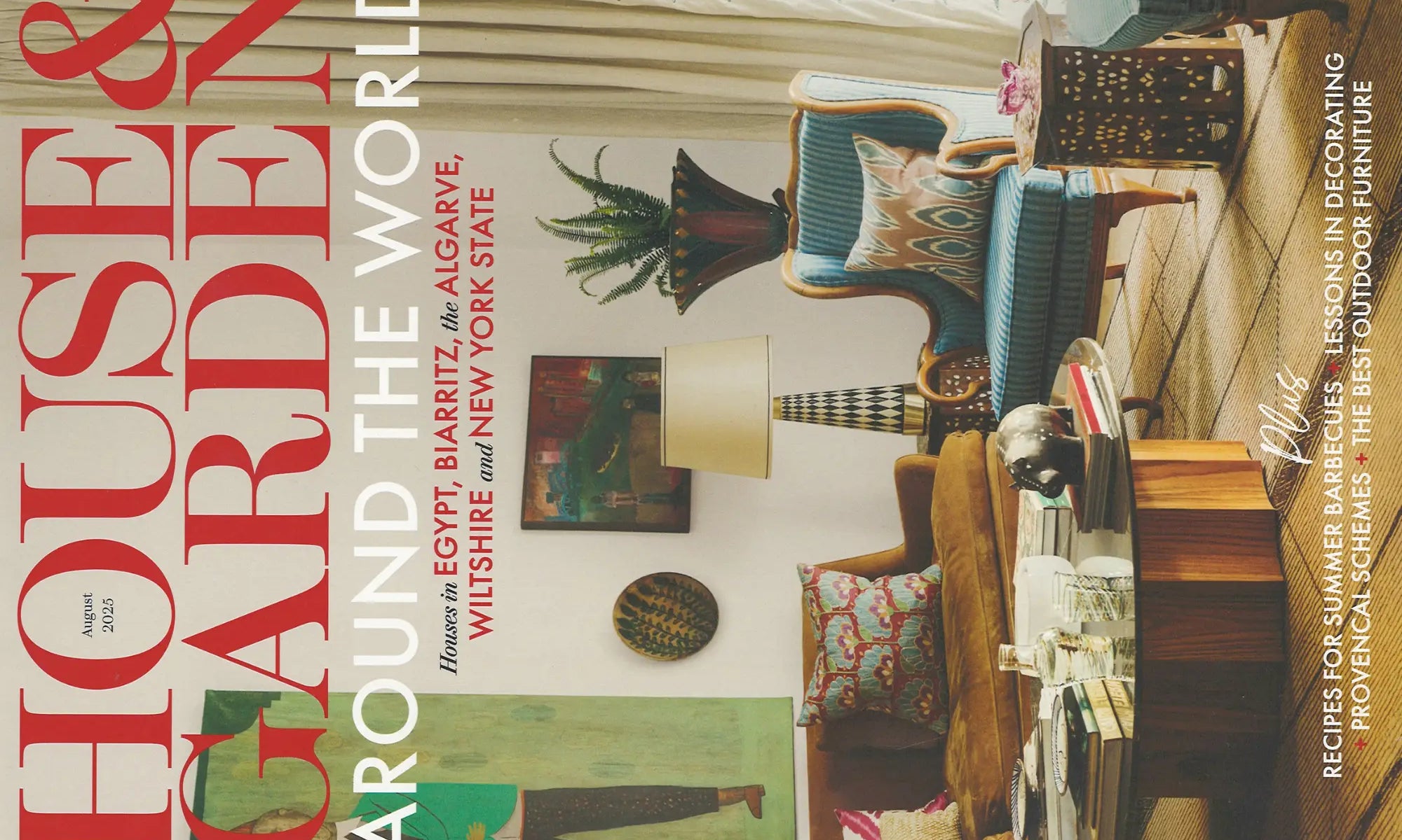 The cover page of the magazine House & Garden August 2025 edition, featuring Ivory Sheep