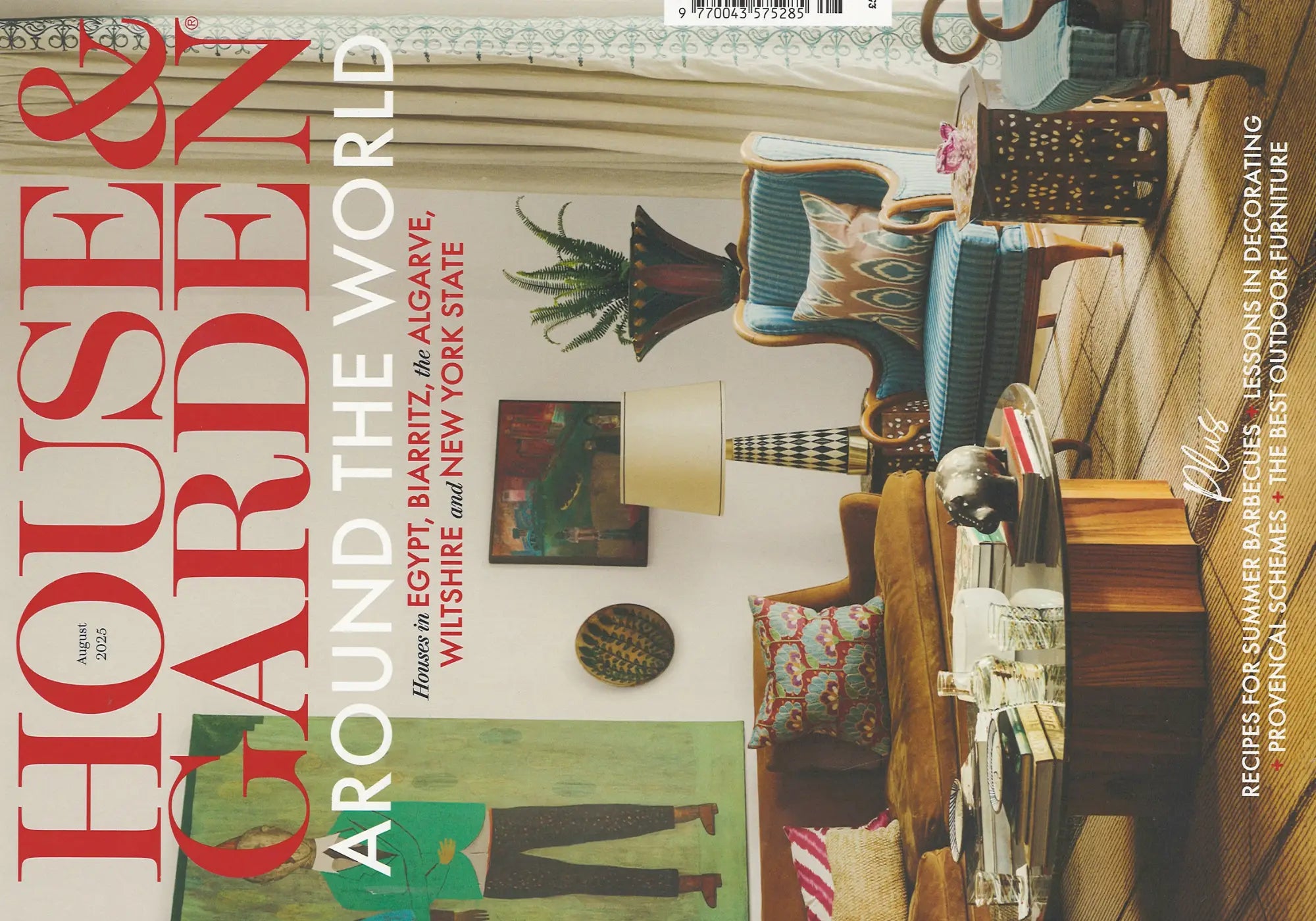 The cover page of the magazine House & Garden August 2025 edition, featuring Ivory Sheep