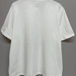 Back view of The Princess Kitten Tee on hanger, displaying the plain white cotton fabric and relaxed oversized fit.