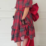 Winter Tartan Josephine Midi Dress - You loved our Josephine Gown so much, that we turned it into a midi! Features all of the favorites from the gown version, but now in a shorter length that you can wear everyday! Features reinforced straps to ensure you