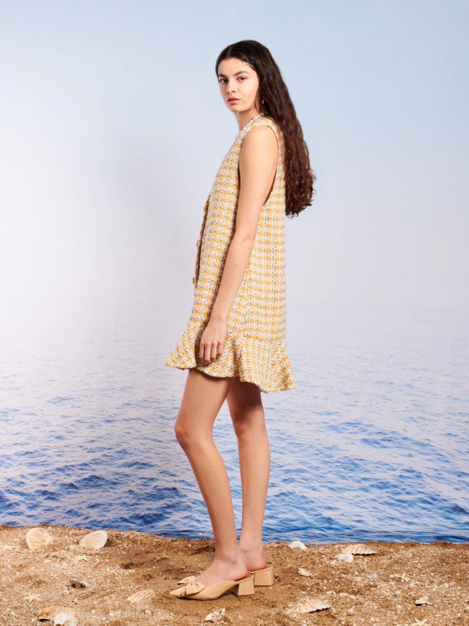 Periwinkle Tweed Mini Dress, Dress, Sister Jane - Ivory Sheep Collection Limited