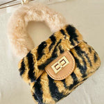 The Leopard Faux Fur Micro Handbag, Purse, Cececo - Ivory Sheep Collection Limited