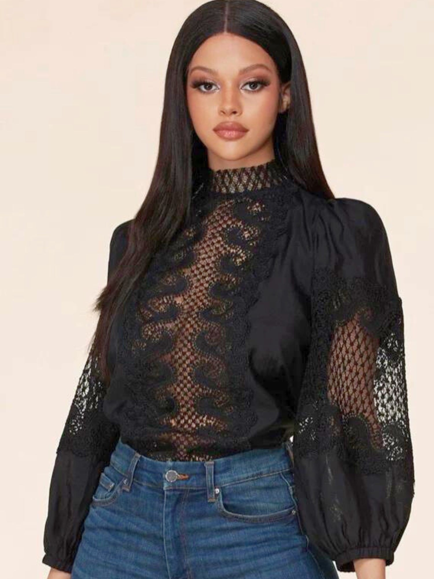 The Hocus Pocus Long-Sleeved Blouse - The Hocus Pocus Long-Sleeved Blouse is a gorgeous staple for your wardrobe. Featuring a detailed crochet design and a cute back bow, this top is sure to become a firm favorite in your collection. - Ivory Sheep Collect
