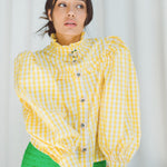The Flutter Gingham Bow Blouse, Top, Sister Jane - Ivory Sheep Collection Limited