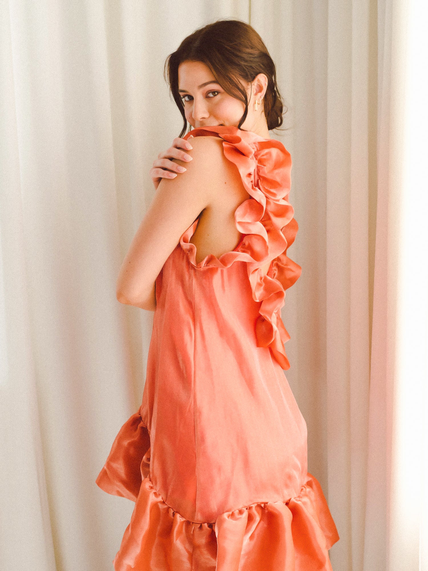 The Rose Shimmer Romance Mini Dress, Dress, Maison Amory - Ivory Sheep Collection Limited