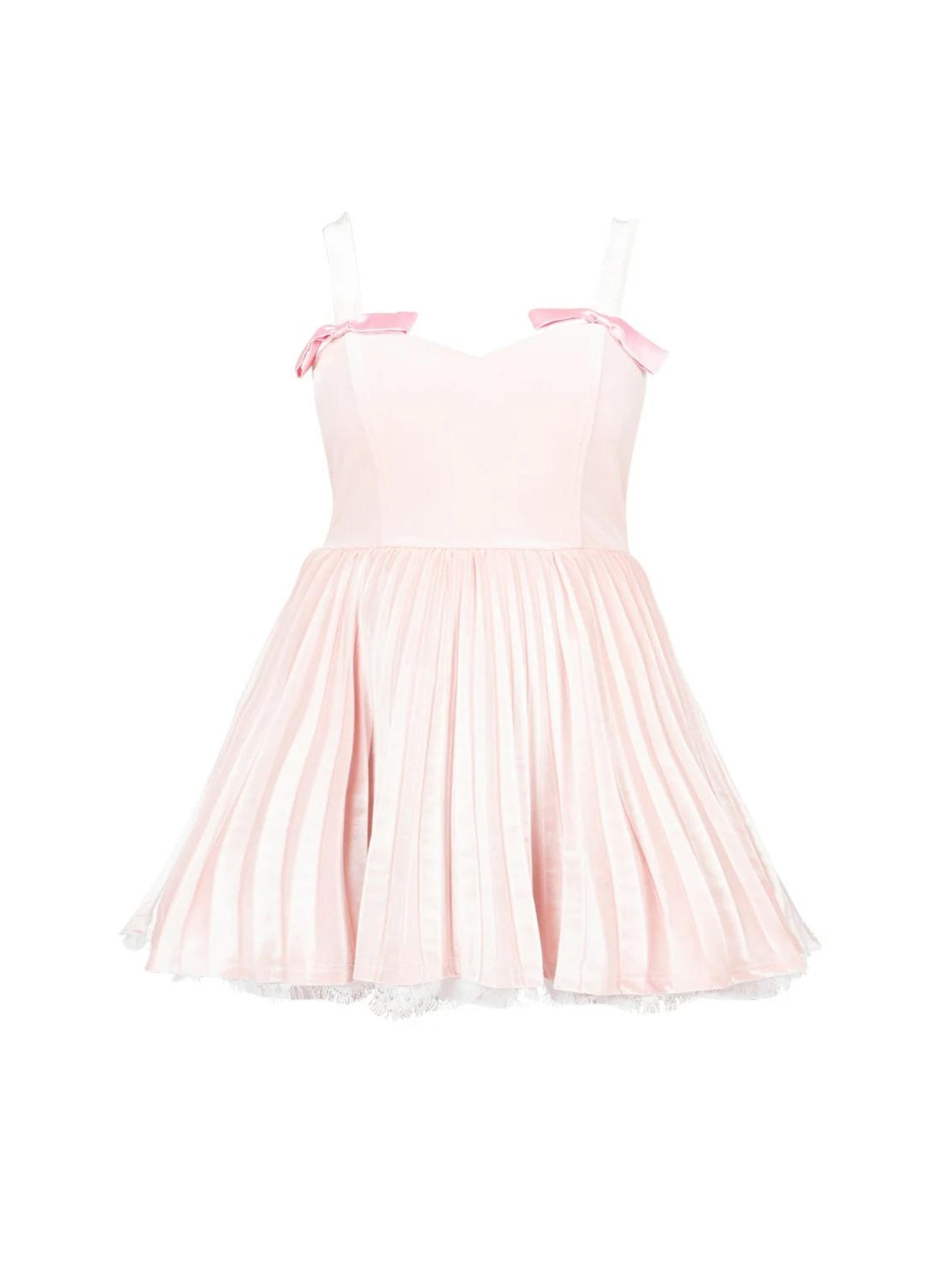 The Adorable Dress - The name says it all!!! The Adorable Dress by Serpenti Apparel is the sweetest dress you need for this coming season! Made of a ballerina pink velvet, the Adorable dress features pink satin bows on the straps, a pleated skirt, and whi