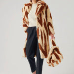 Katie Faux Fur Chestnut Tiger Duster Coat, Top, Jakke - Ivory Sheep Collection Limited