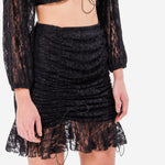 The Black Magic Lace Mini Skirt, Bottoms, ISC - Ivory Sheep Collection Limited