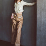 The Valentina Faux Leather Trousers, Bottoms, Sister Jane - Ivory Sheep Collection Limited