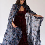 The Velvet Viola Victorian Dress paired with The High Priestess Victorian Cloak.