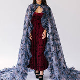 The Velvet Viola Victorian Dress underneath The High Priestess Victorian Cloak. 