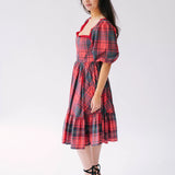 Winter Tartan Josephine Midi Dress