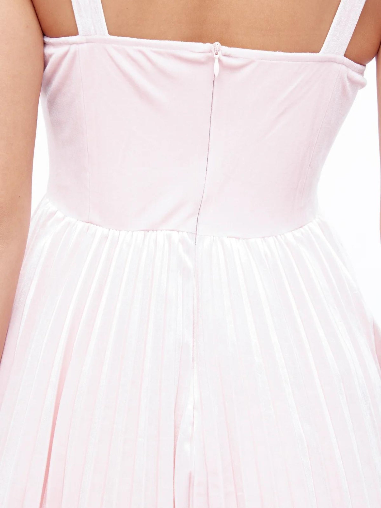 White sundress with thin straps and gathered waistline, perfect Adorable Dress for summer