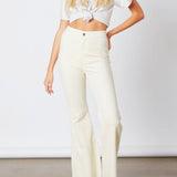 White flared trousers with high waist from Almost Famous Bell Bottom Jeans collection