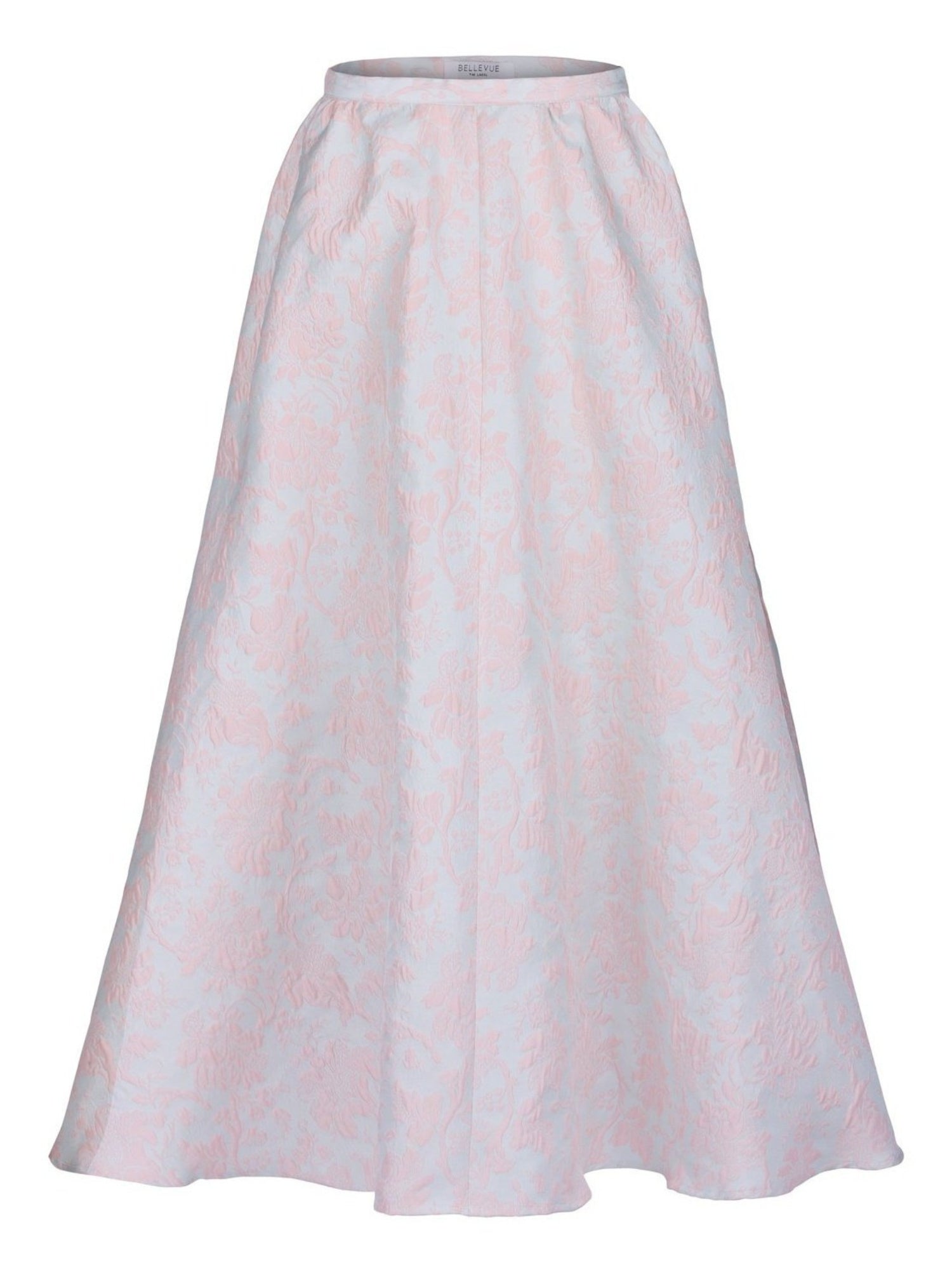 Long flowy white Candy Floss St. Tropez Maxi Skirt with high waistline