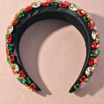 Ornate Jewel of the Season Headband with colorful jewels, perfect for gowns and grand bow sashes