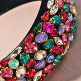 Close up of the Jewel of the Season Headband colorful vibrant gemstones.