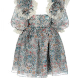 Floral patterned Lamour Sugarfrill Classic Puff Dress with puffy sleeves and gathered waist