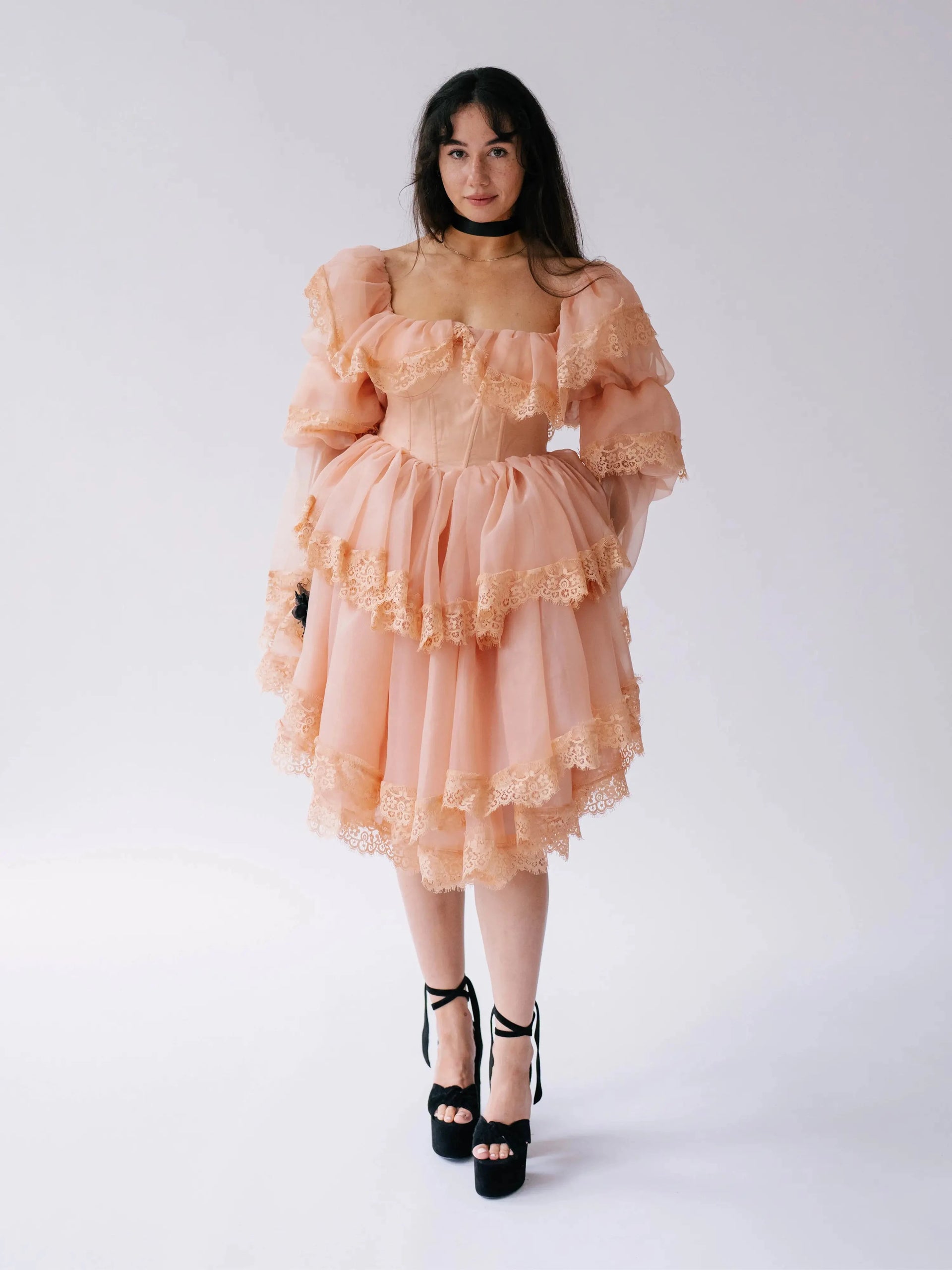 pumpkin mini dress Midnight Symphony Organza Mini Dress – Ivory Sheep Collection