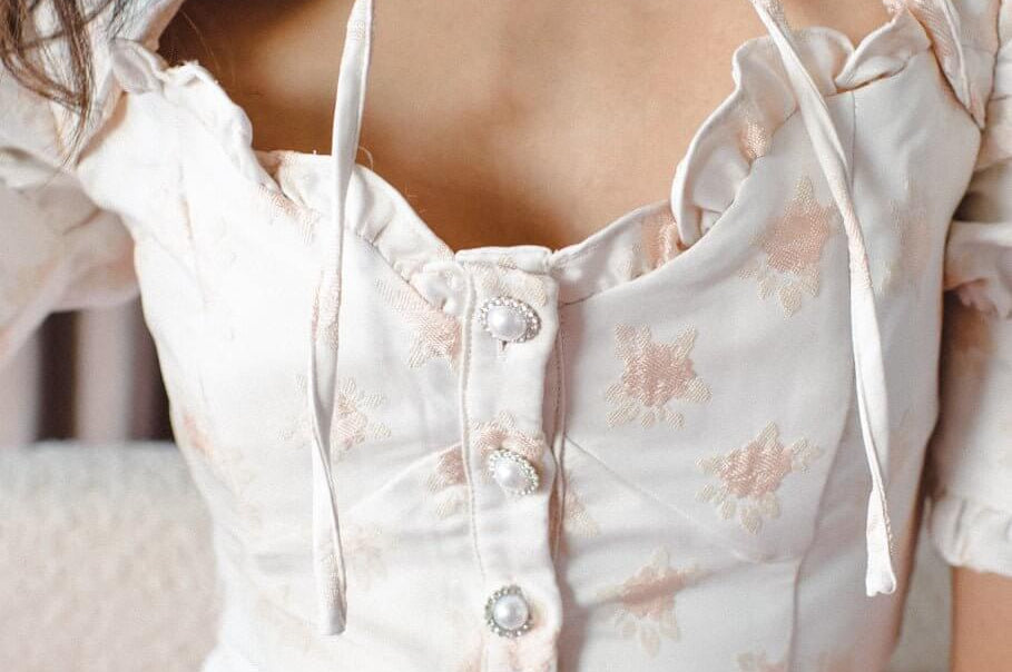 The Syrup Bloom Jacquard Top - Ivory Sheep Clothing